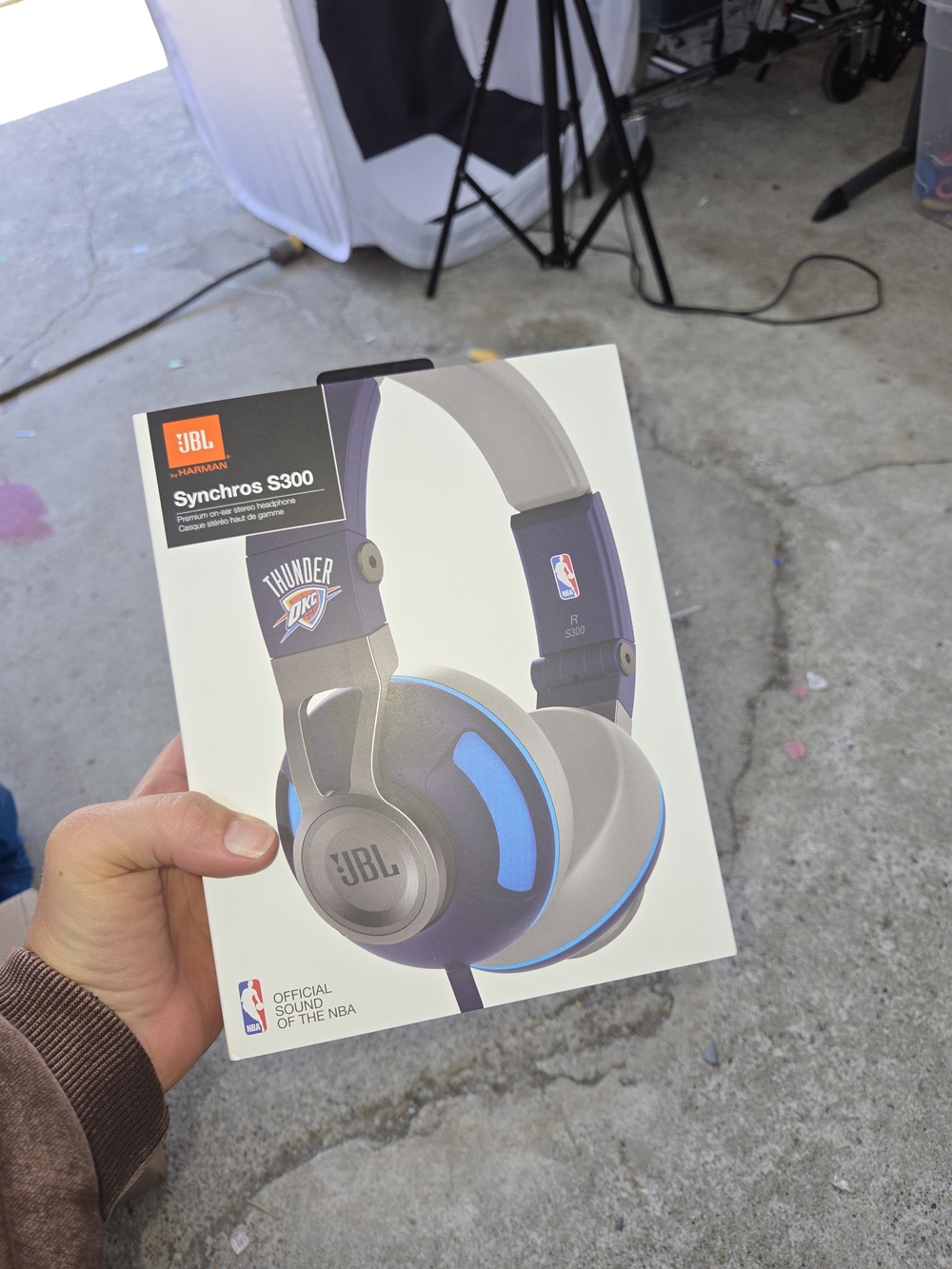 JBL Synchros S300 Headphones in Blue and Gray